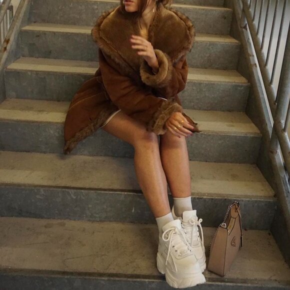 Vintage brown fur trim coat🧸🦪✨ - Picture 8 of 8